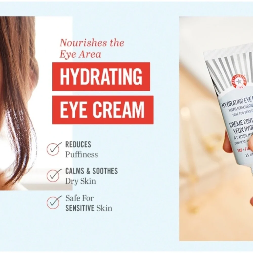 First Aid Beauty FAB Brighten Glow Eye Cream Niacinamide Sensitive Skin 0.5 oz..